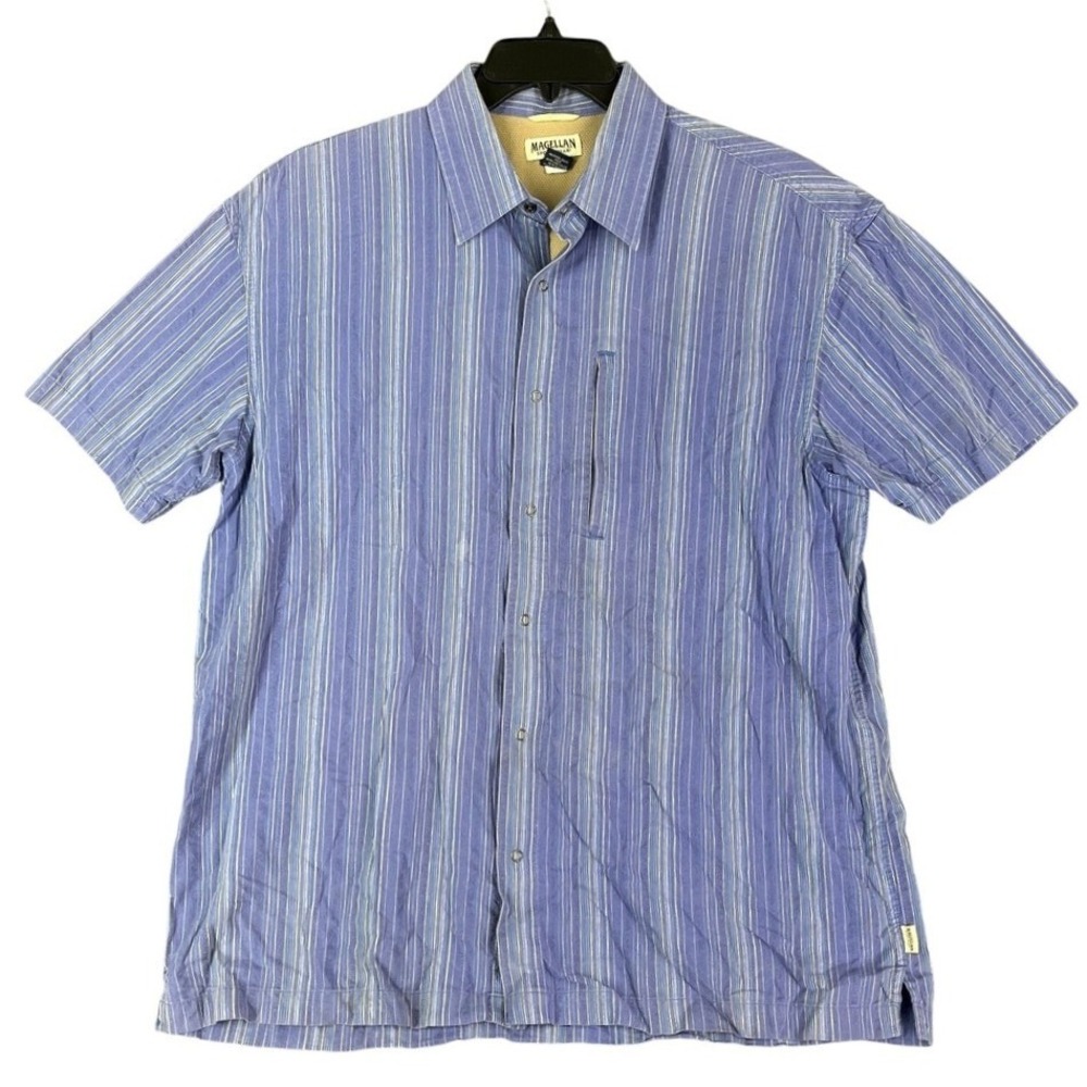 Magellan Shirt Mens XL Striped Outdoor Southern Laid Back Style Everyday Casual